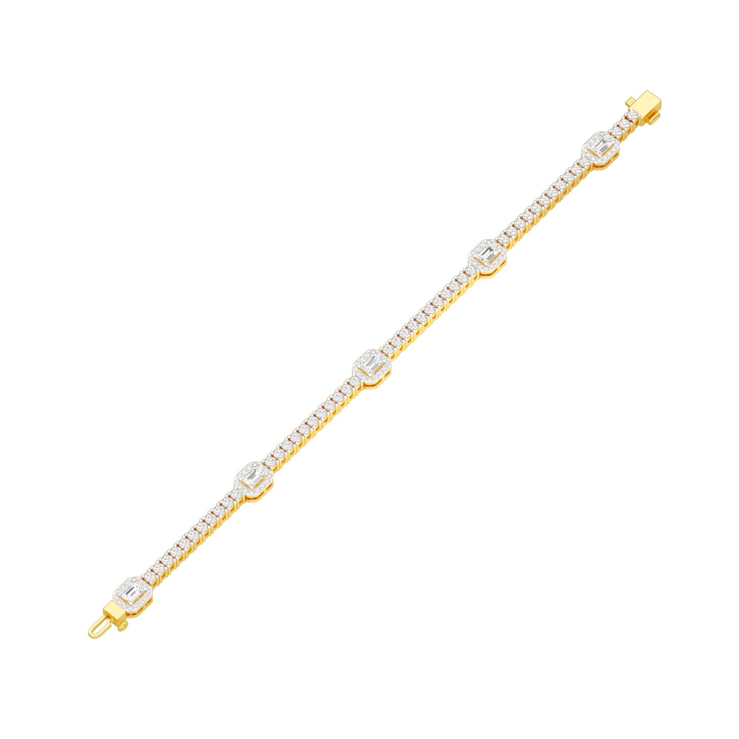 Majestic Melt Diamond Tennis Bracelet 18 KT / Yellow Gold