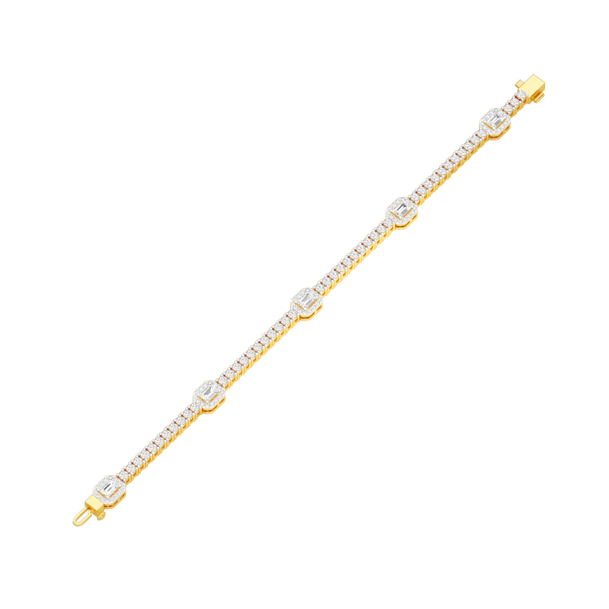 Majestic Melt Diamond Tennis Bracelet 18 KT / Yellow Gold