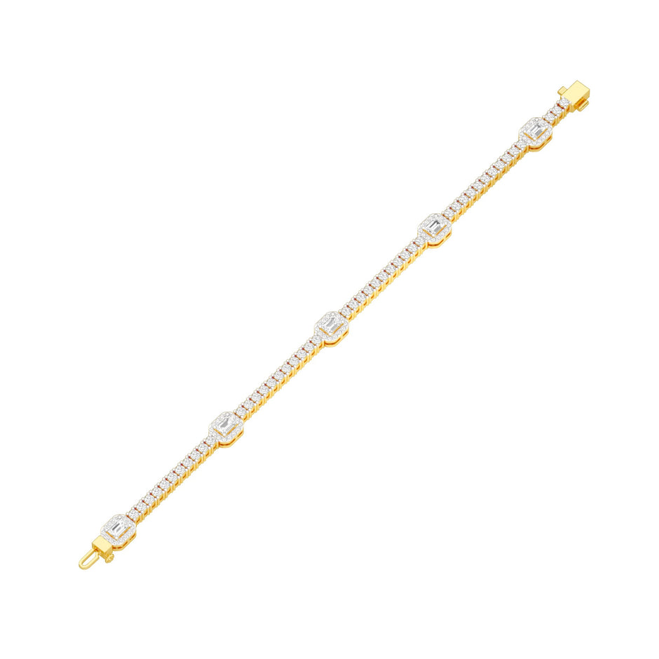 Majestic Melt Diamond Tennis Bracelet 18 KT / Yellow Gold