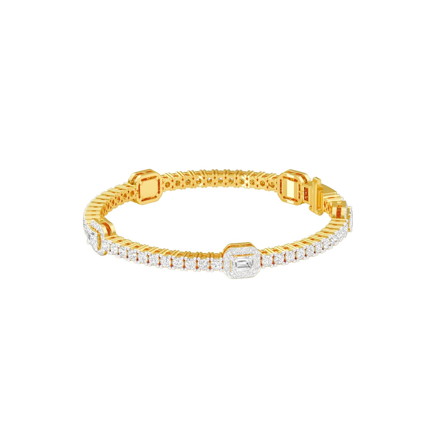 Majestic Melt Diamond Tennis Bracelet 18 KT / Yellow Gold