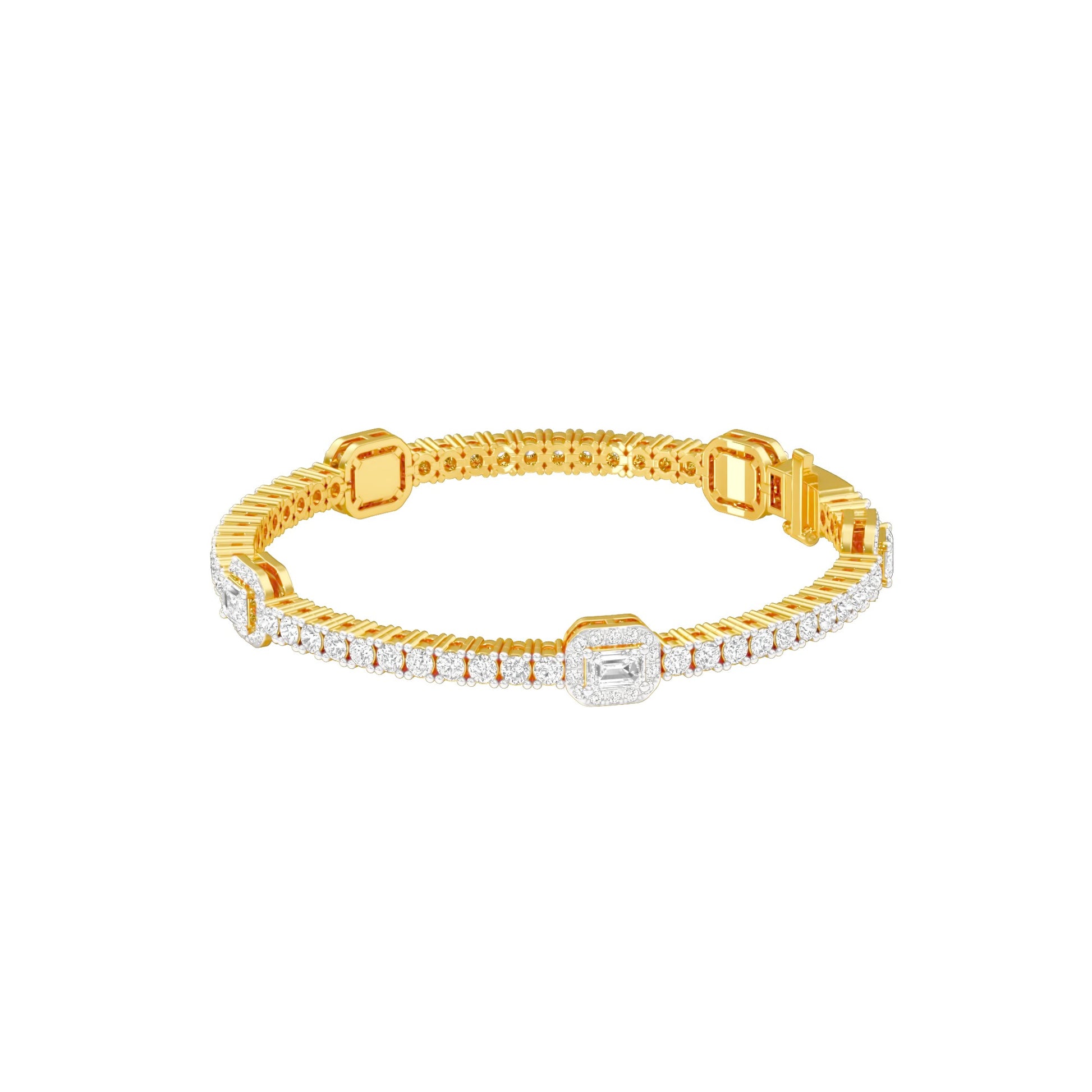 Majestic Melt Diamond Tennis Bracelet 18 KT / Yellow Gold