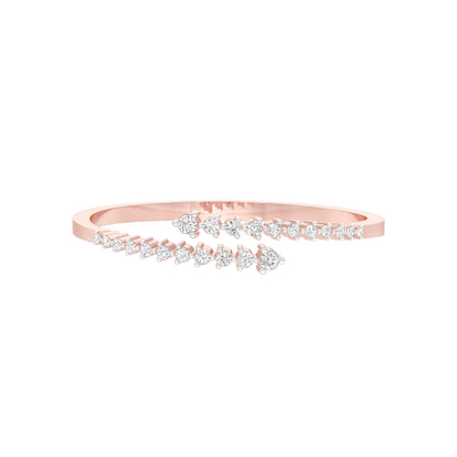 The Sparkle Spill Diamond Kada Bracelet 18 KT / Rose Gold