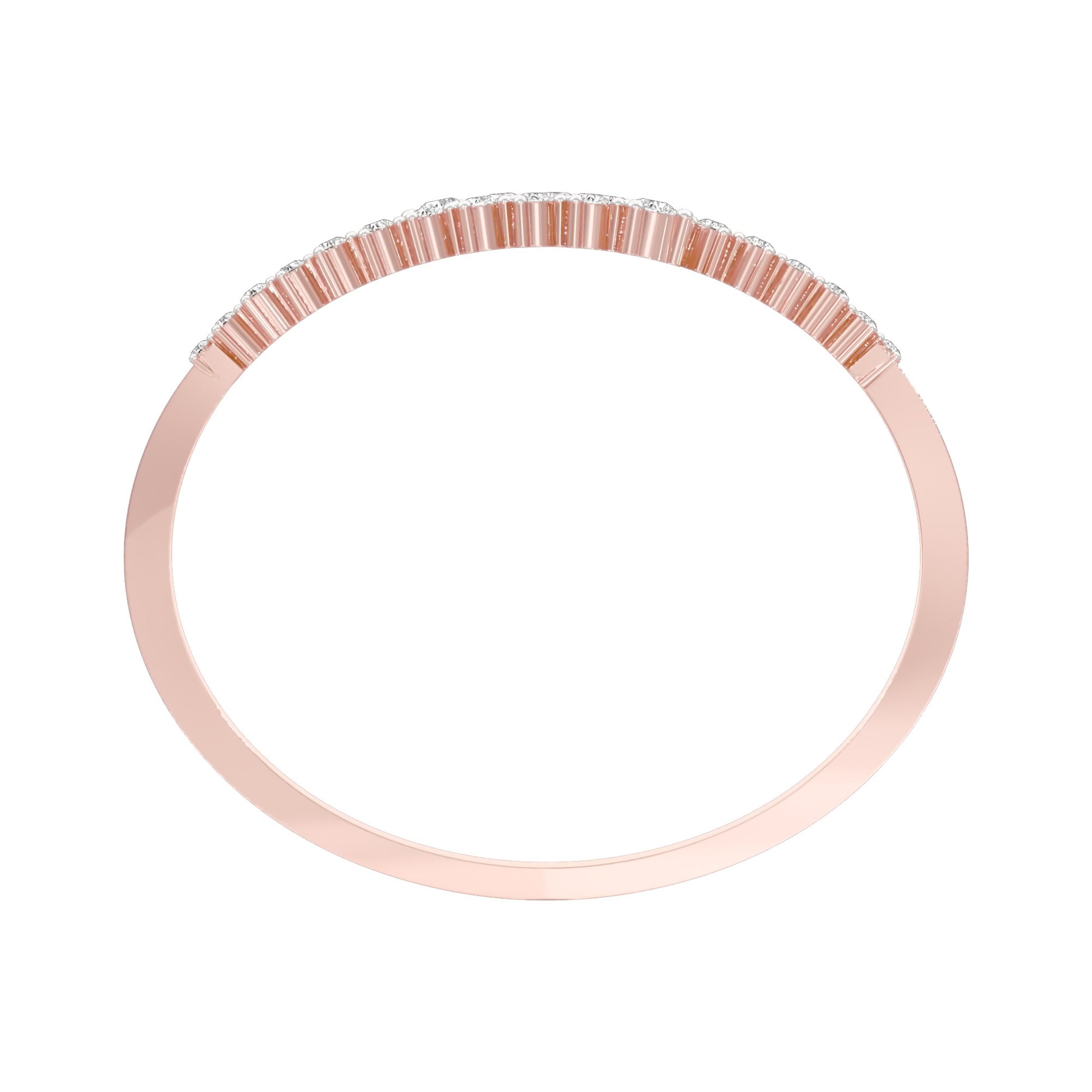 The Sparkle Spill Diamond Kada Bracelet 18 KT / Rose Gold