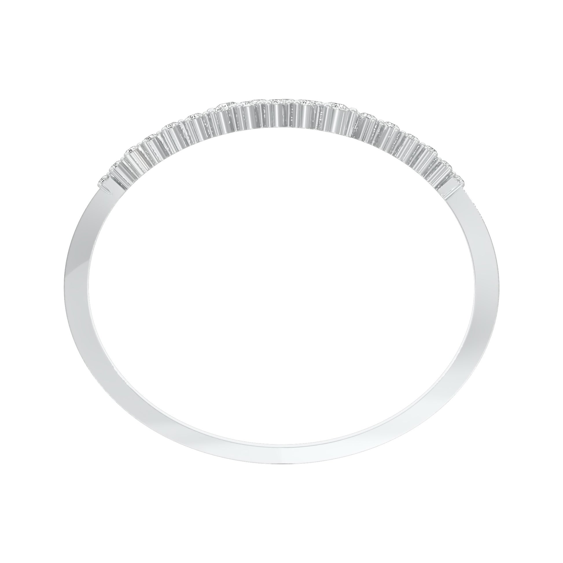 The Sparkle Spill Diamond Kada Bracelet 18 KT / White Gold