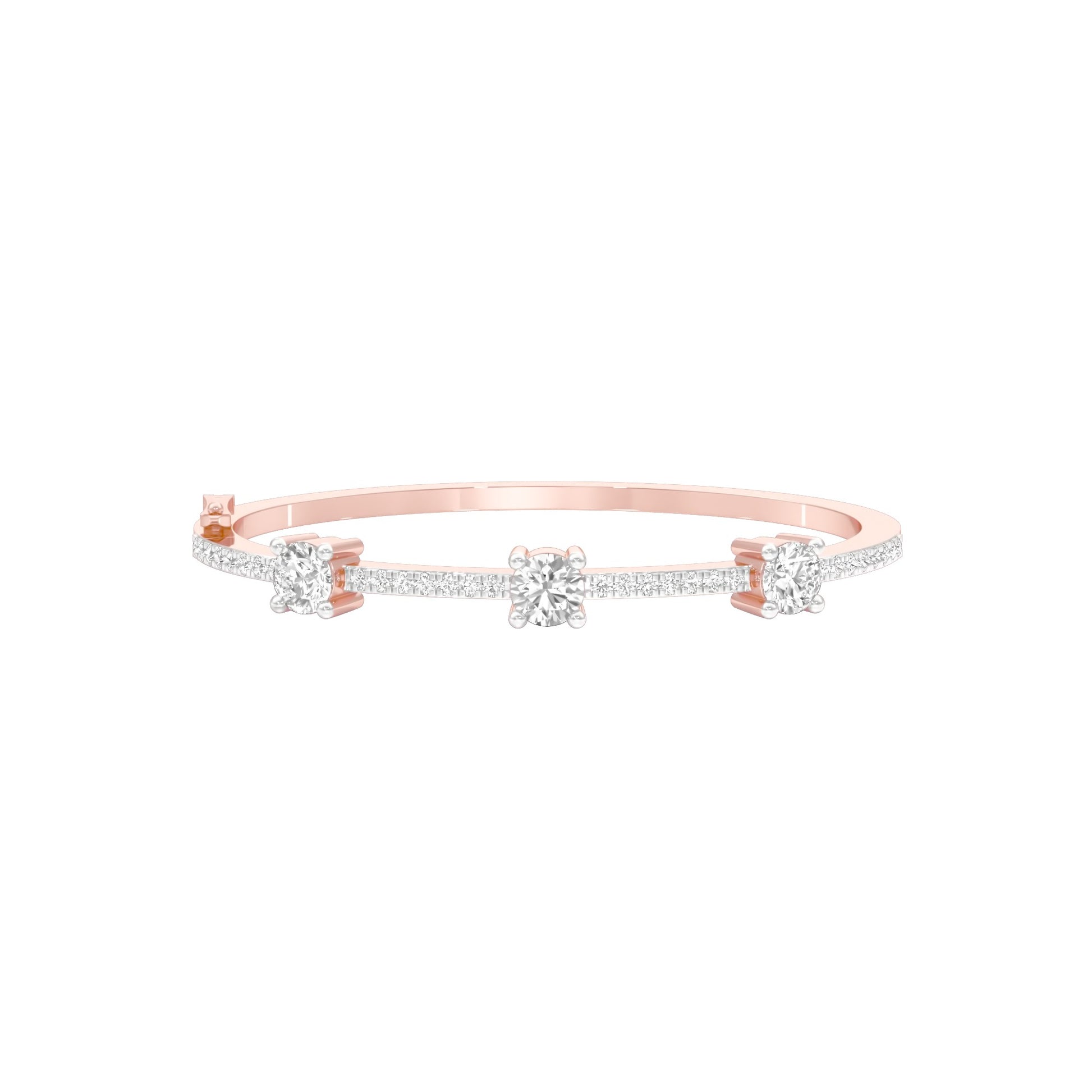 Fusion Glow Diamond Kada Bracelet 18 KT / Rose Gold