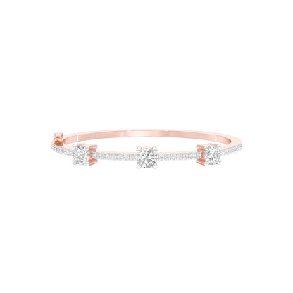 Fusion Glow Diamond Kada Bracelet 18 KT / Rose Gold
