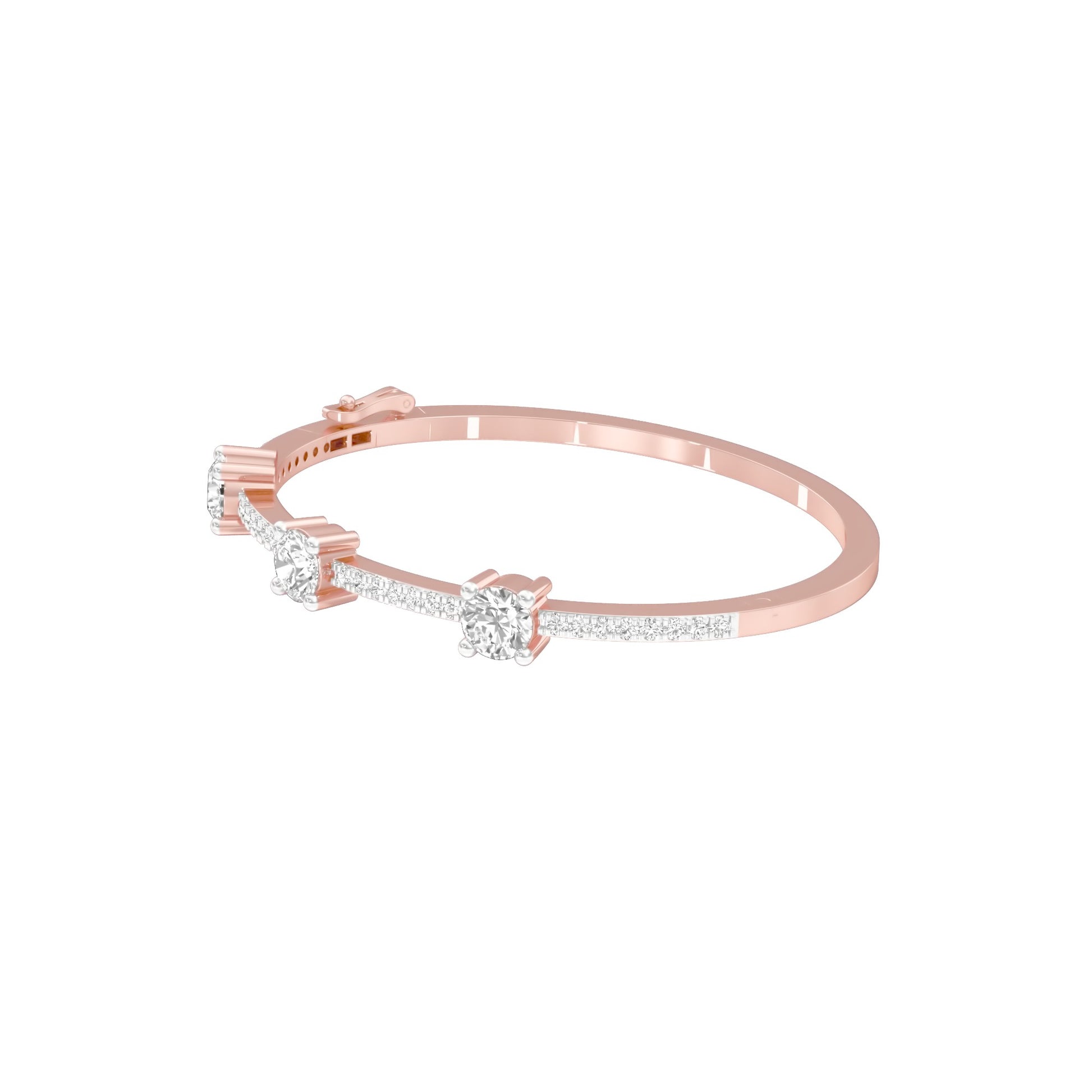 Fusion Glow Diamond Kada Bracelet 18 KT / Rose Gold