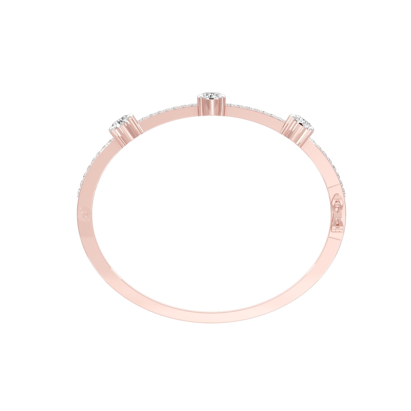 Fusion Glow Diamond Kada Bracelet 18 KT / Rose Gold