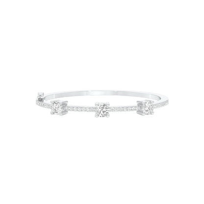 Fusion Glow Diamond Kada Bracelet 18 KT / White Gold