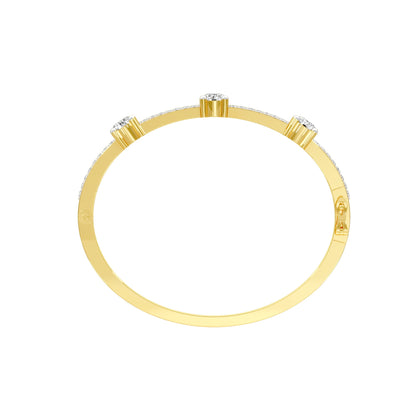 Fusion Glow Diamond Kada Bracelet 18 KT / Yellow Gold