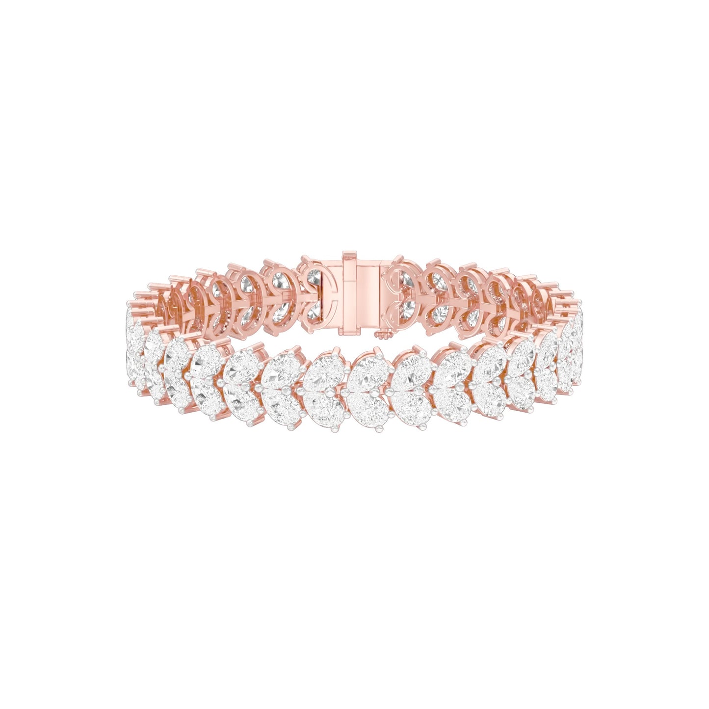 The Cluster Edit Diamond Tennis Bracelet 18 KT / Rose Gold
