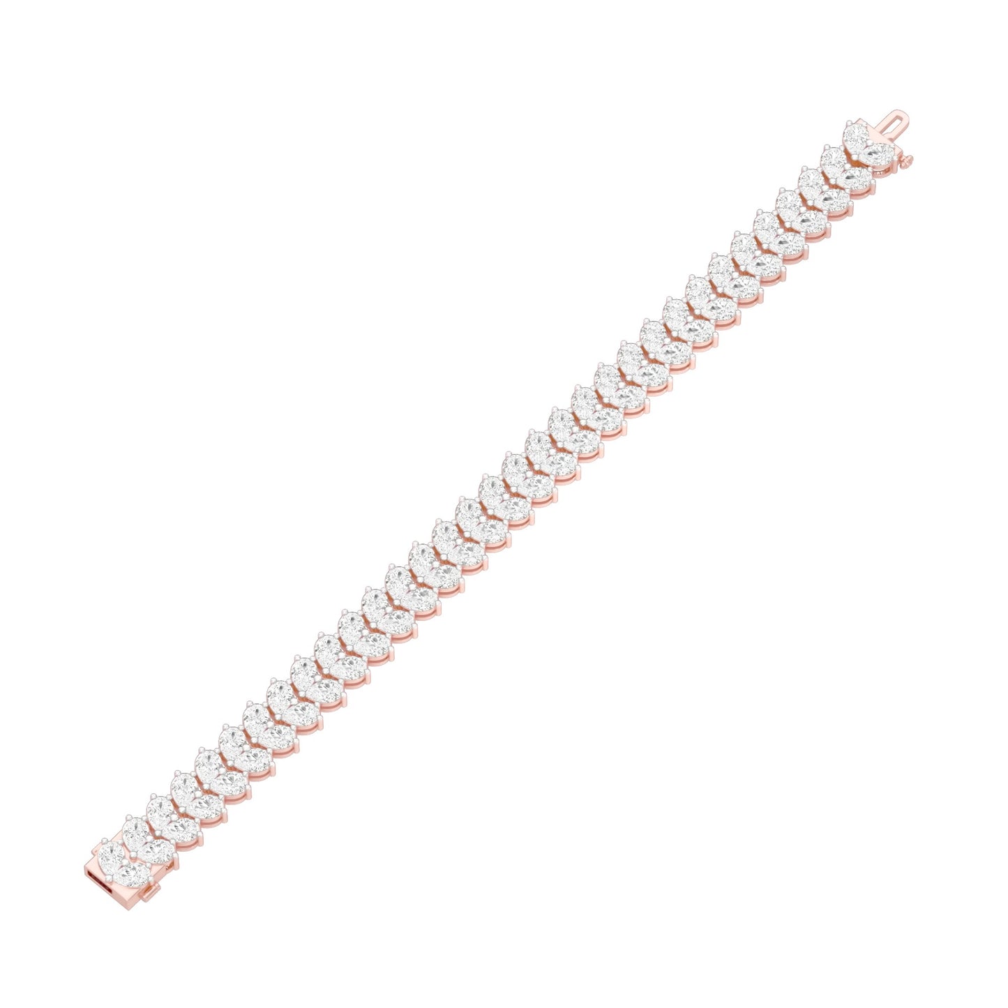 The Cluster Edit Diamond Tennis Bracelet 18 KT / Rose Gold