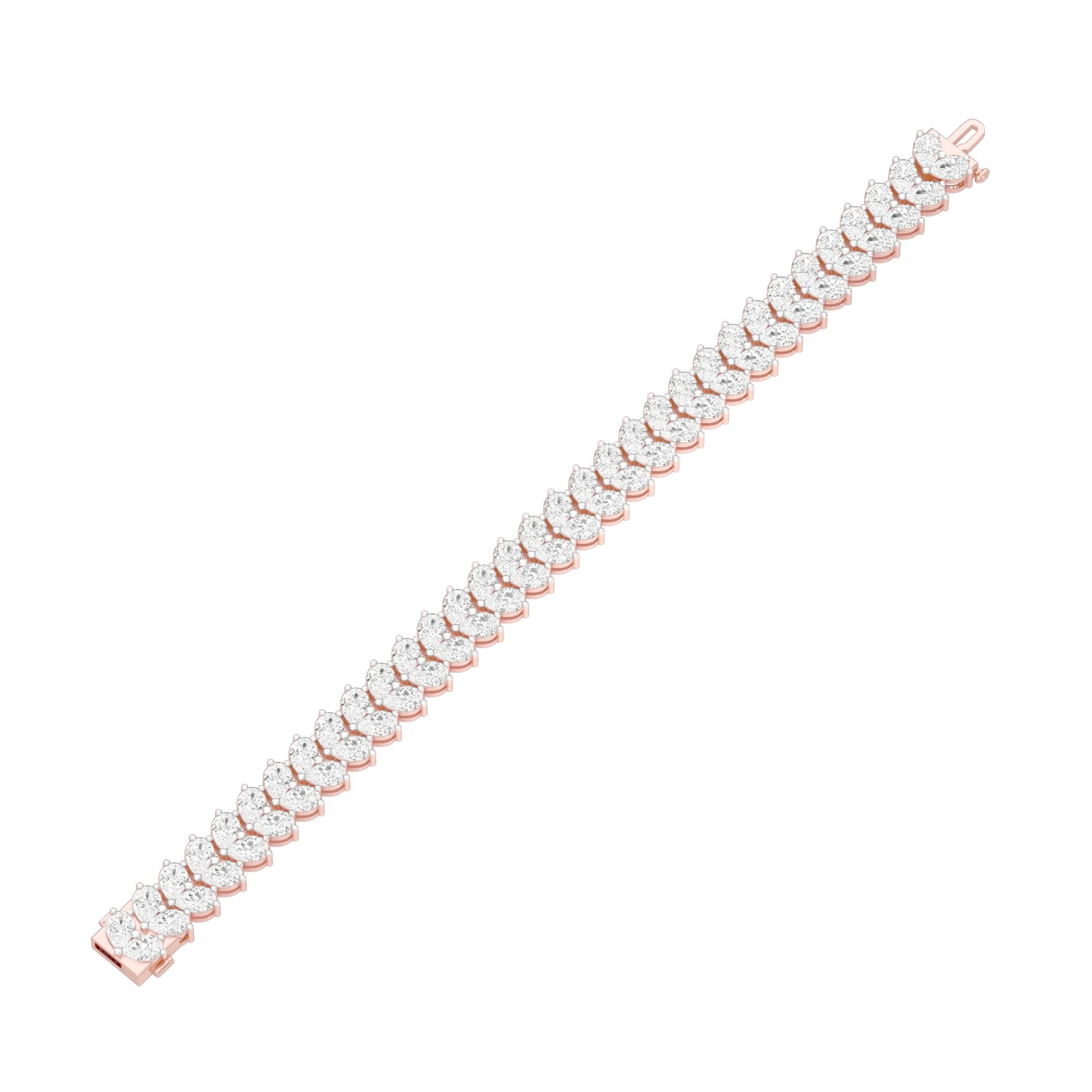 The Cluster Edit Diamond Tennis Bracelet 18 KT / Rose Gold
