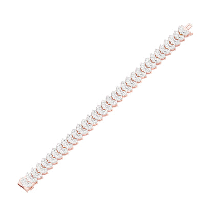 The Cluster Edit Diamond Tennis Bracelet 18 KT / Rose Gold