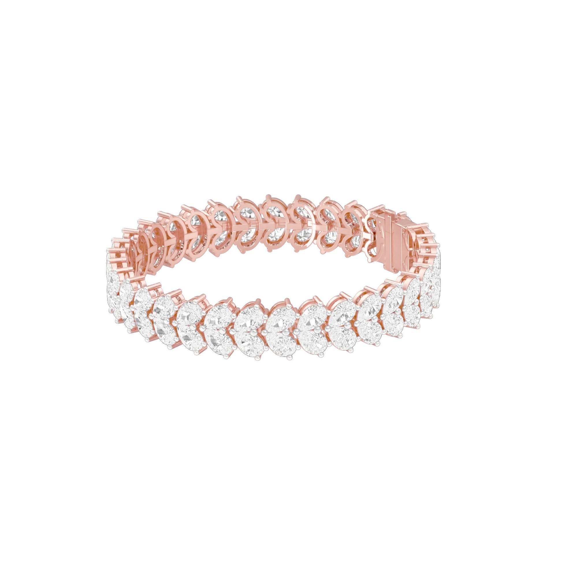 The Cluster Edit Diamond Tennis Bracelet 18 KT / Rose Gold