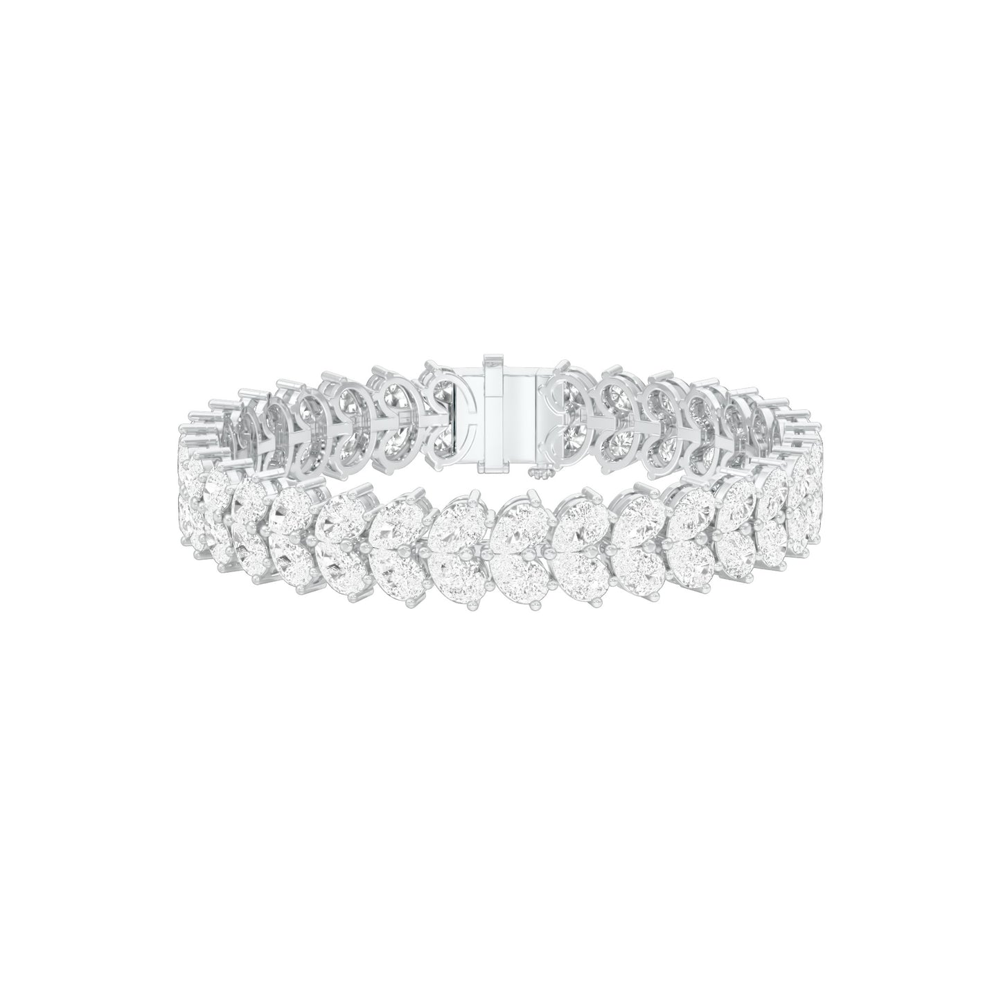 The Cluster Edit Diamond Tennis Bracelet 18 KT / White Gold