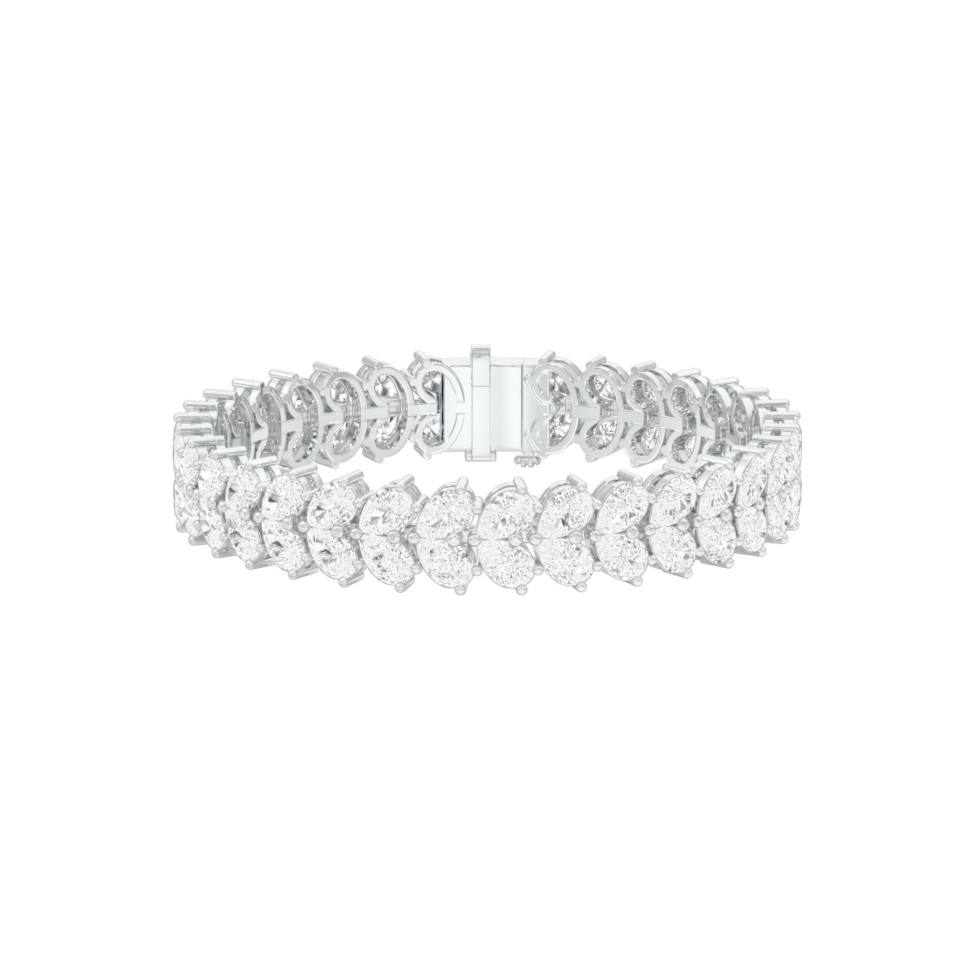 The Cluster Edit Diamond Tennis Bracelet 18 KT / White Gold