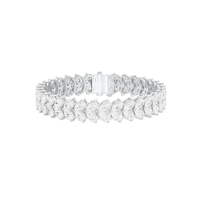 The Cluster Edit Diamond Tennis Bracelet 18 KT / White Gold