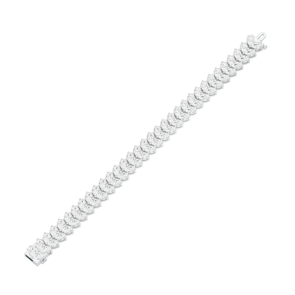 The Cluster Edit Diamond Tennis Bracelet 18 KT / White Gold