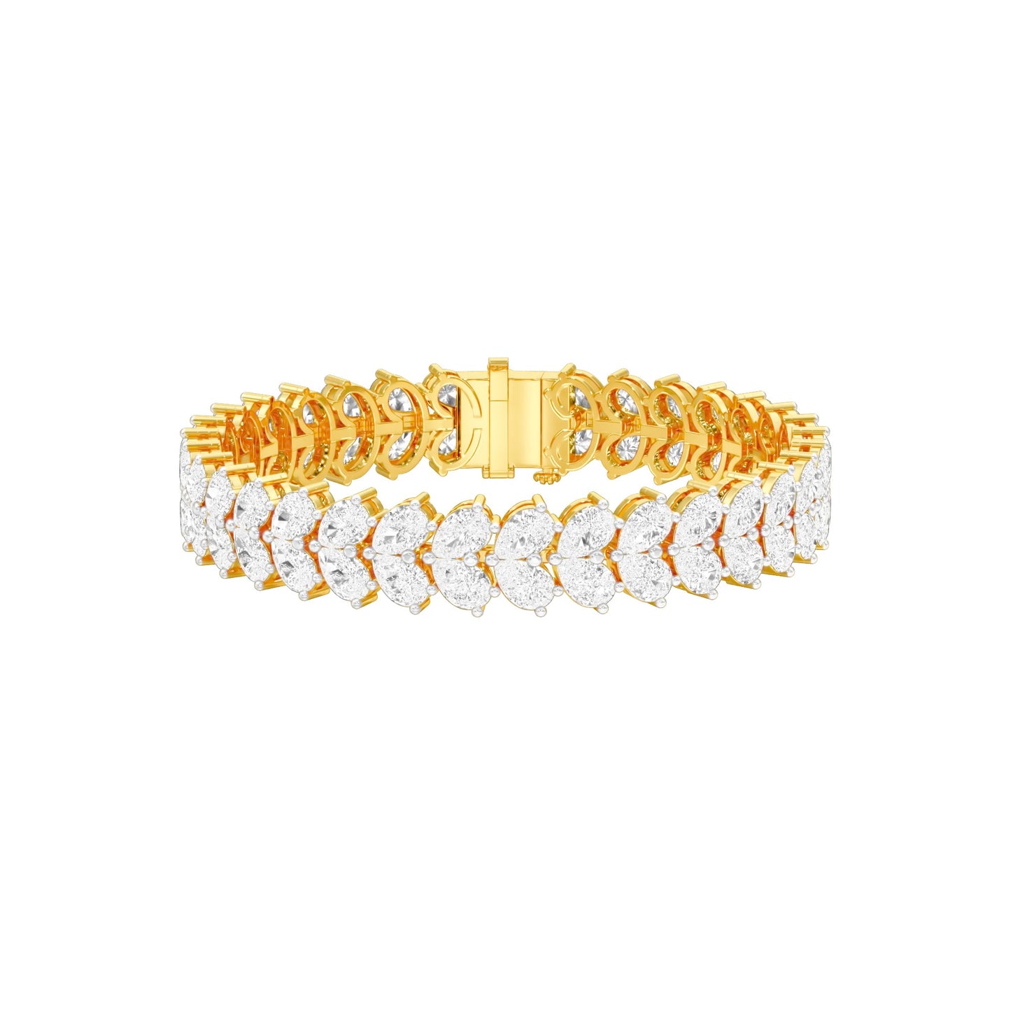 The Cluster Edit Diamond Tennis Bracelet 18 KT / Yellow Gold