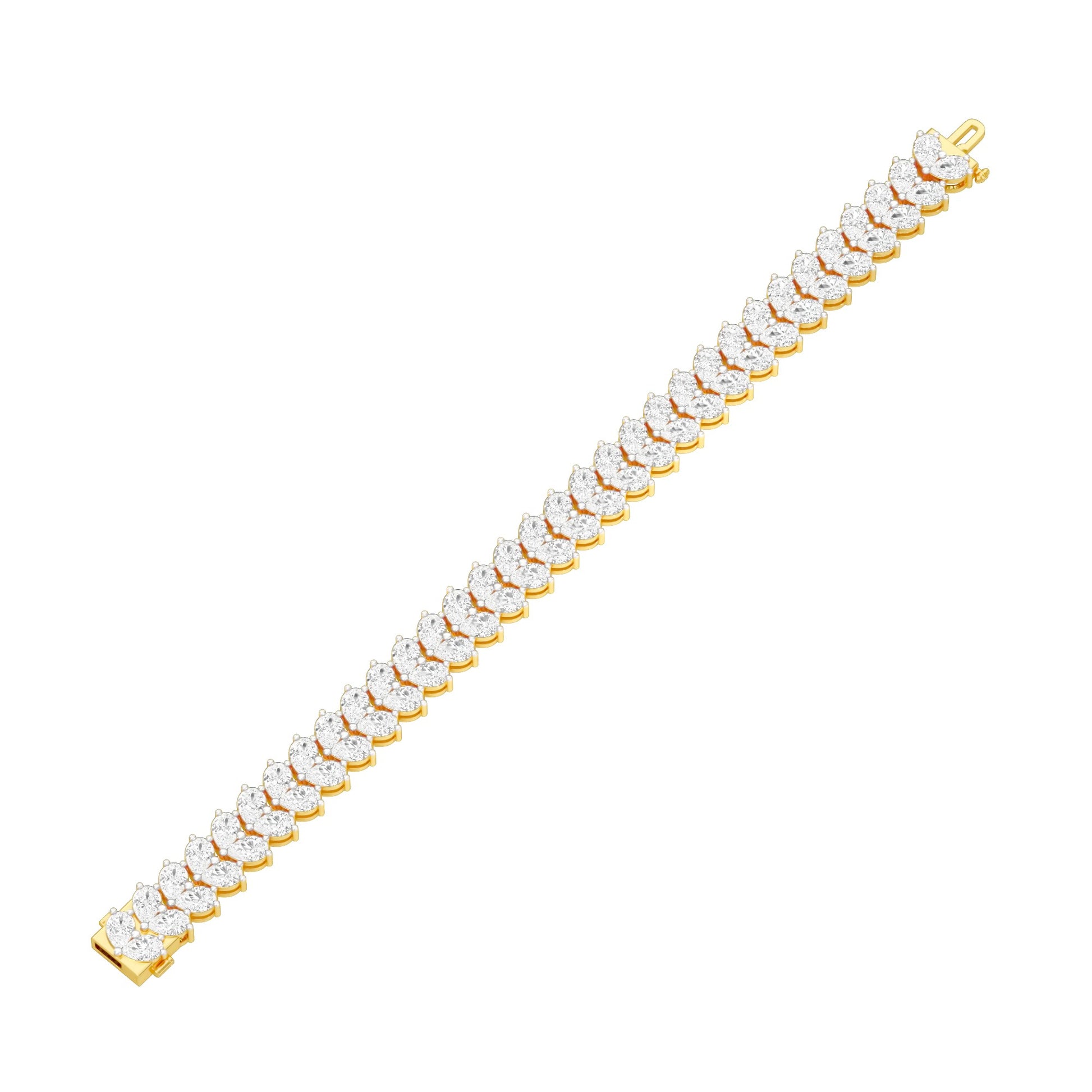 The Cluster Edit Diamond Tennis Bracelet 18 KT / Yellow Gold