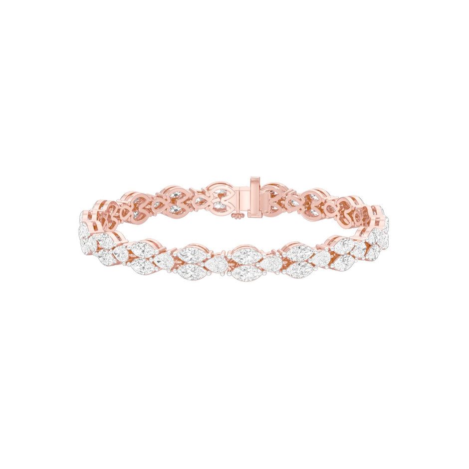 Rhythmic Perfection Diamond Tennis Bracelet 18 KT / Rose Gold