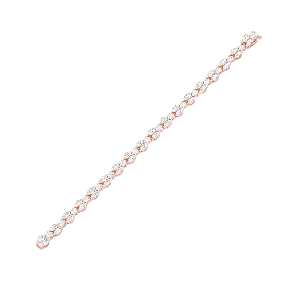 Rhythmic Perfection Diamond Tennis Bracelet 18 KT / Rose Gold