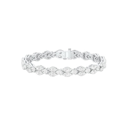 Rhythmic Perfection Diamond Tennis Bracelet 18 KT / White Gold