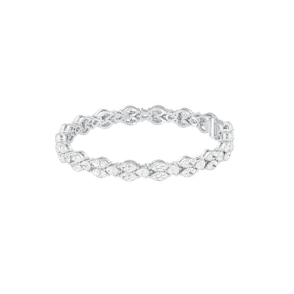 Rhythmic Perfection Diamond Tennis Bracelet 18 KT / White Gold
