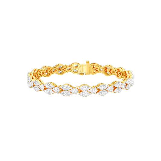 Rhythmic Perfection Diamond Tennis Bracelet 18 KT / Yellow Gold