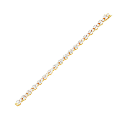 Rhythmic Perfection Diamond Tennis Bracelet 18 KT / Yellow Gold