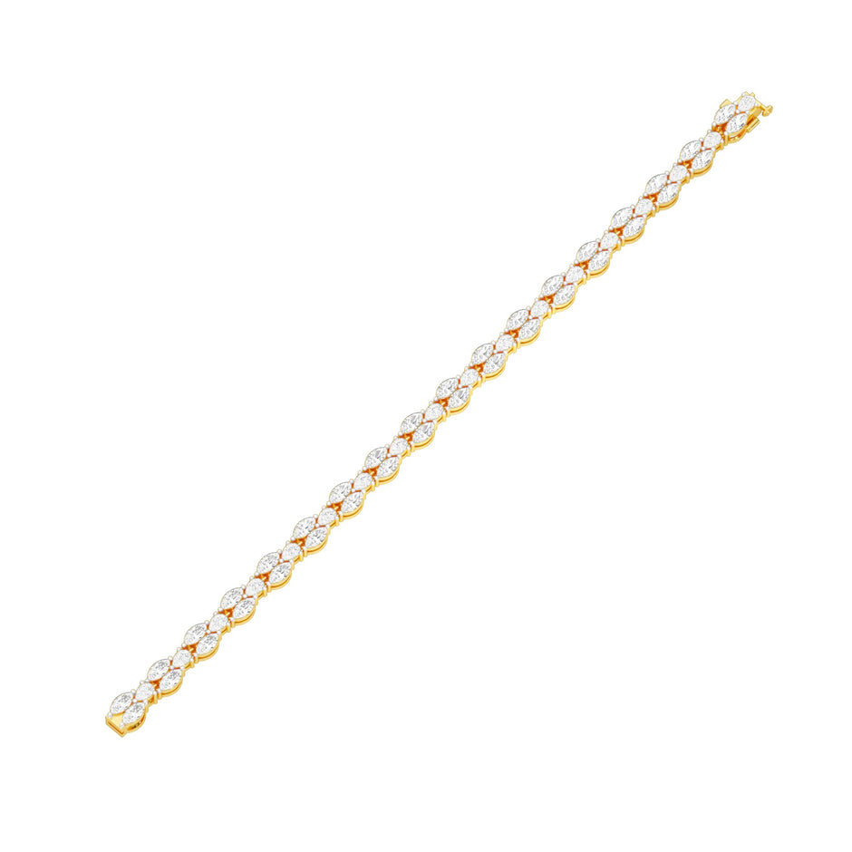 Rhythmic Perfection Diamond Tennis Bracelet 18 KT / Yellow Gold