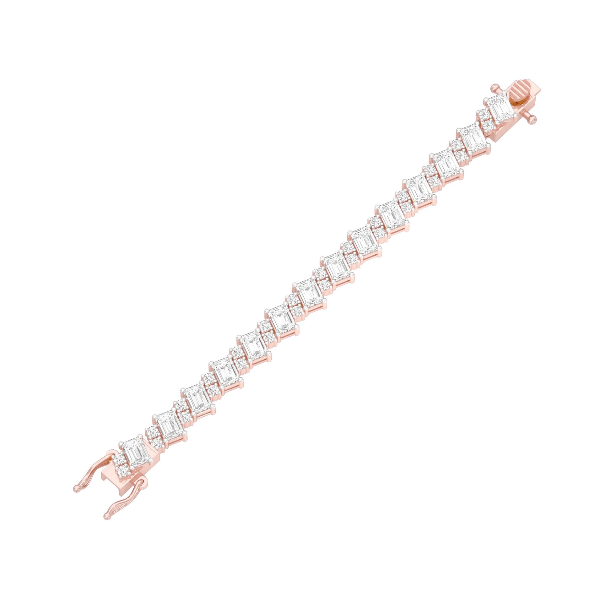 Crystal Crush Diamond Tennis Bracelet 18 KT / Rose Gold