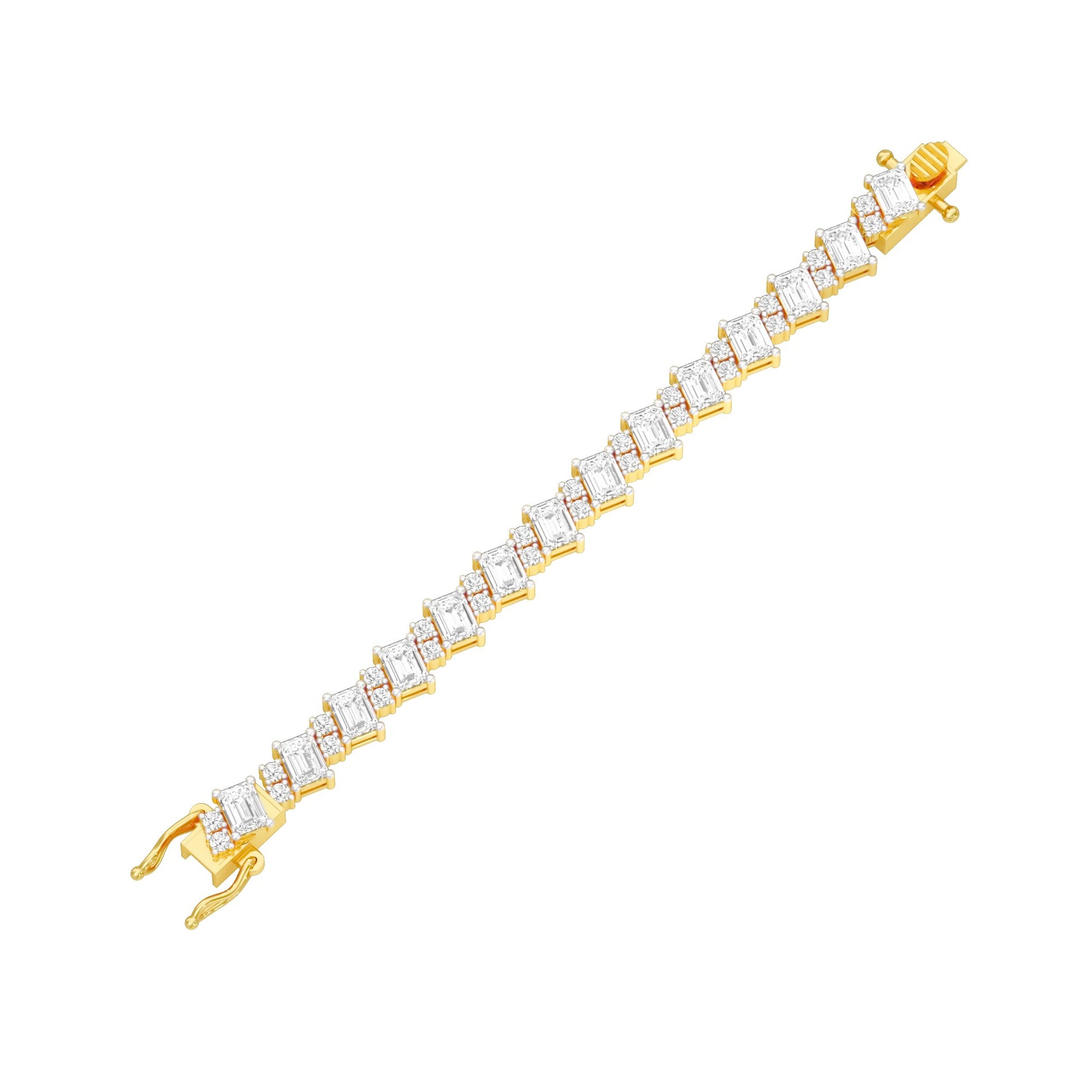 Crystal Crush Diamond Tennis Bracelet 18 KT / Yellow Gold