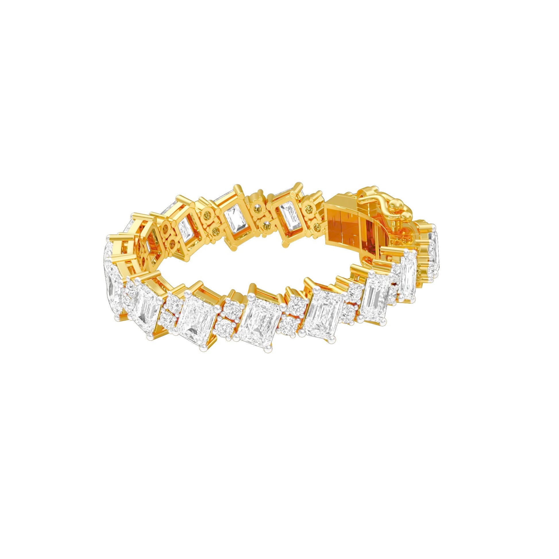 Crystal Crush Diamond Tennis Bracelet 18 KT / Yellow Gold