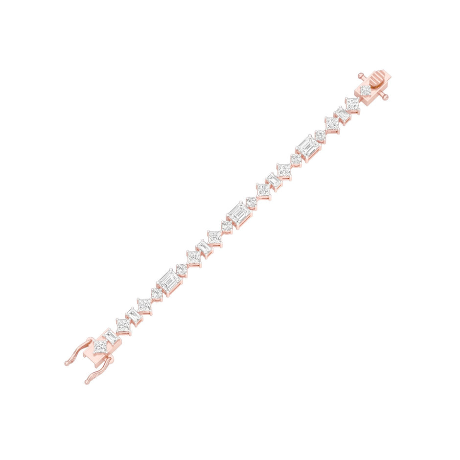 The Luxe Crush Diamond Tennis Bracelet 18 KT / Rose Gold