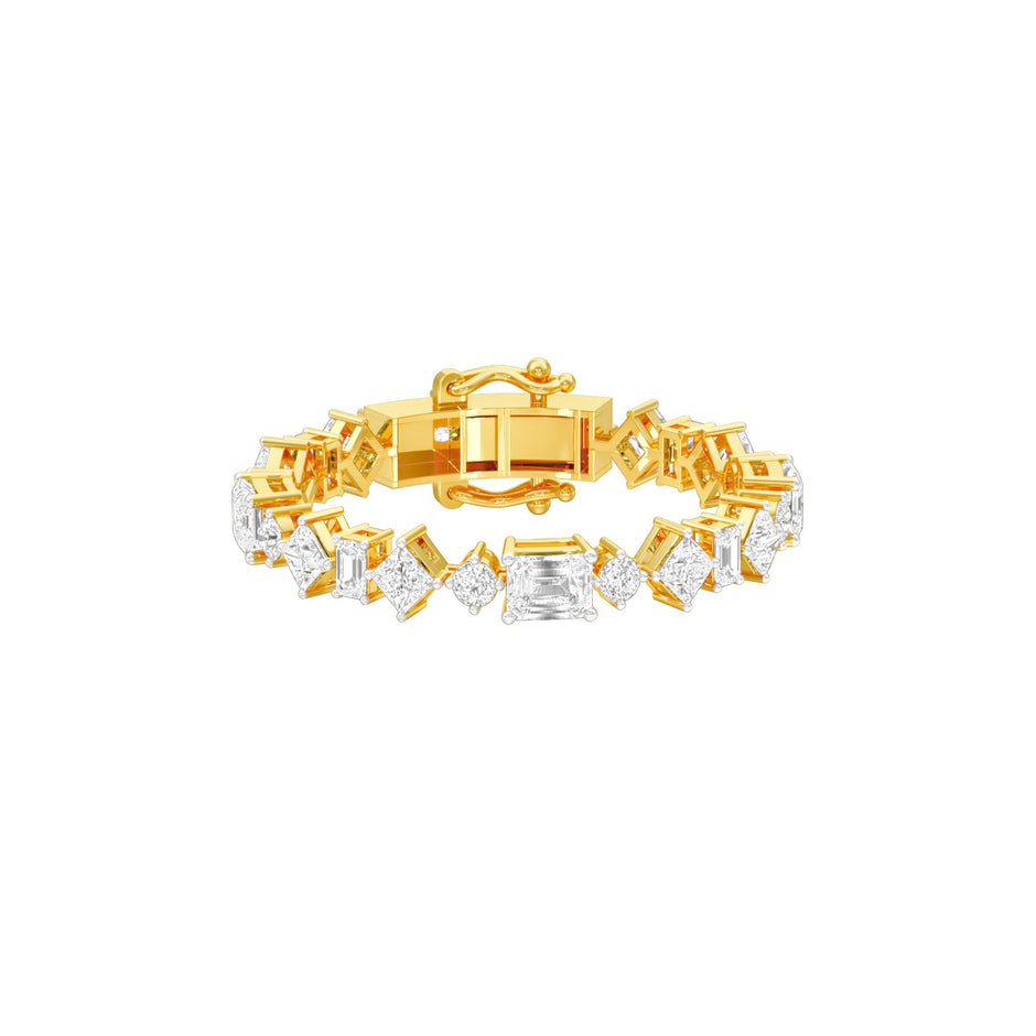 The Luxe Crush Diamond Tennis Bracelet 18 KT / Yellow Gold
