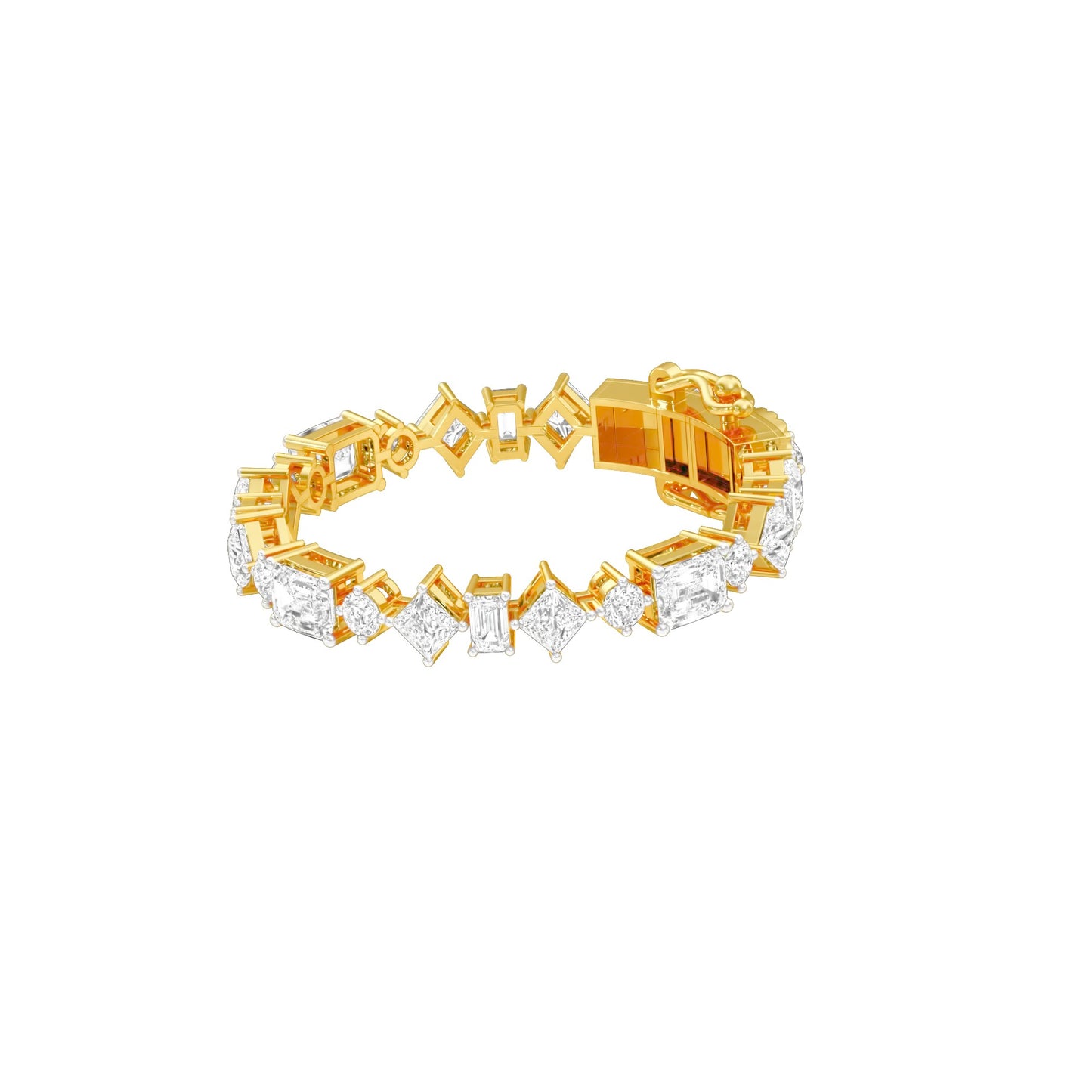 The Luxe Crush Diamond Tennis Bracelet 18 KT / Yellow Gold