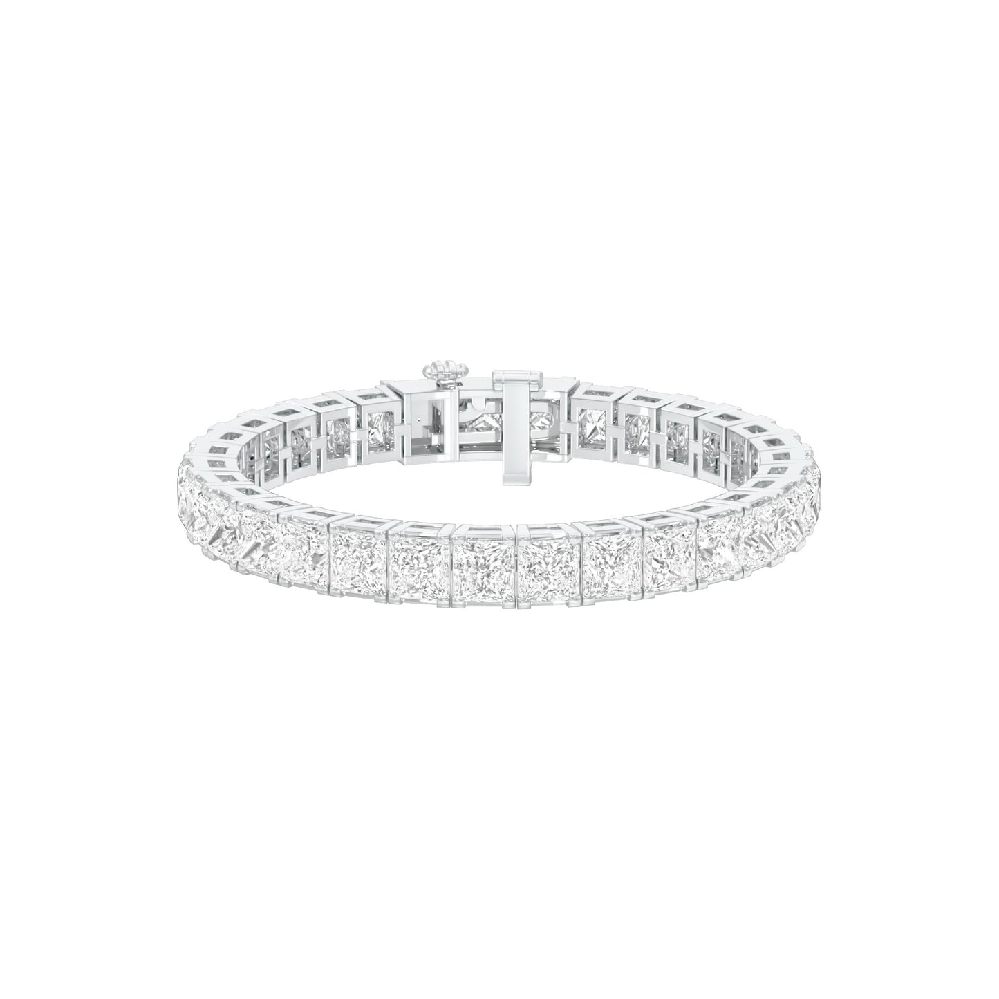 The Authority Band Diamond Tennis Bracelet 18 KT / White Gold
