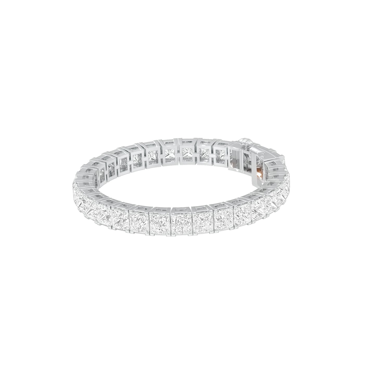 The Authority Band Diamond Tennis Bracelet 18 KT / White Gold