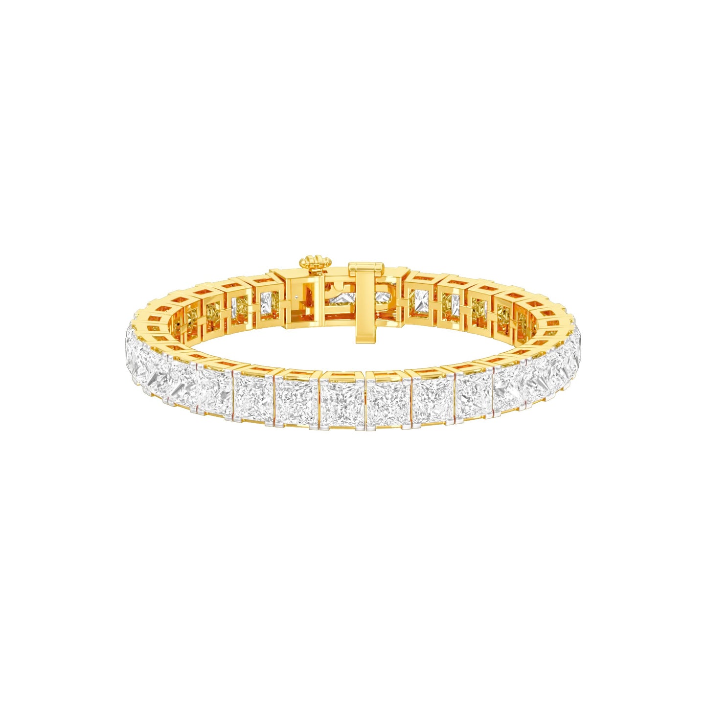 The Authority Band Diamond Tennis Bracelet 18 KT / Yellow Gold