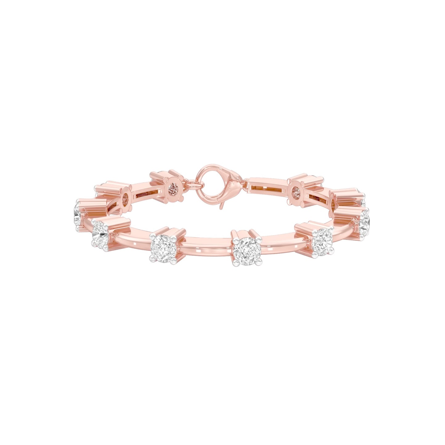 Fusion Gleam Diamond Tennis Bracelet 18 KT / Rose Gold