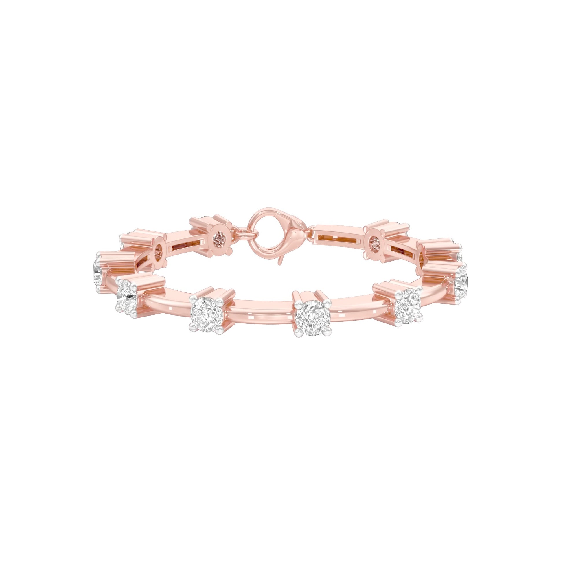 Fusion Gleam Diamond Tennis Bracelet 18 KT / Rose Gold