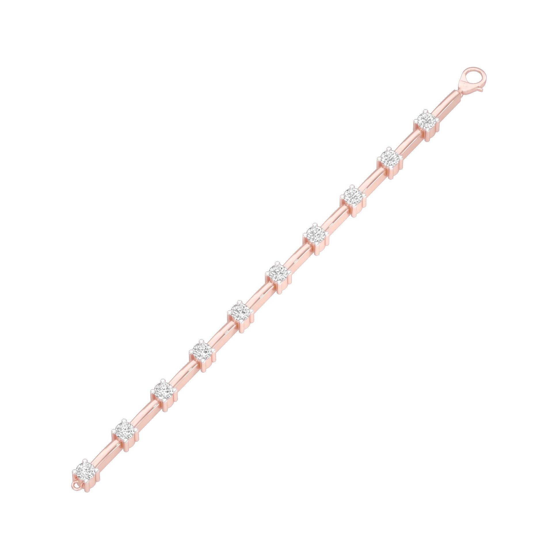 Fusion Gleam Diamond Tennis Bracelet 18 KT / Rose Gold