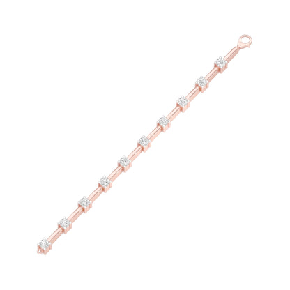 Fusion Gleam Diamond Tennis Bracelet 18 KT / Rose Gold