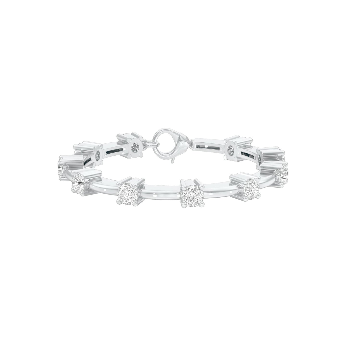 Fusion Gleam Diamond Tennis Bracelet 18 KT / White Gold