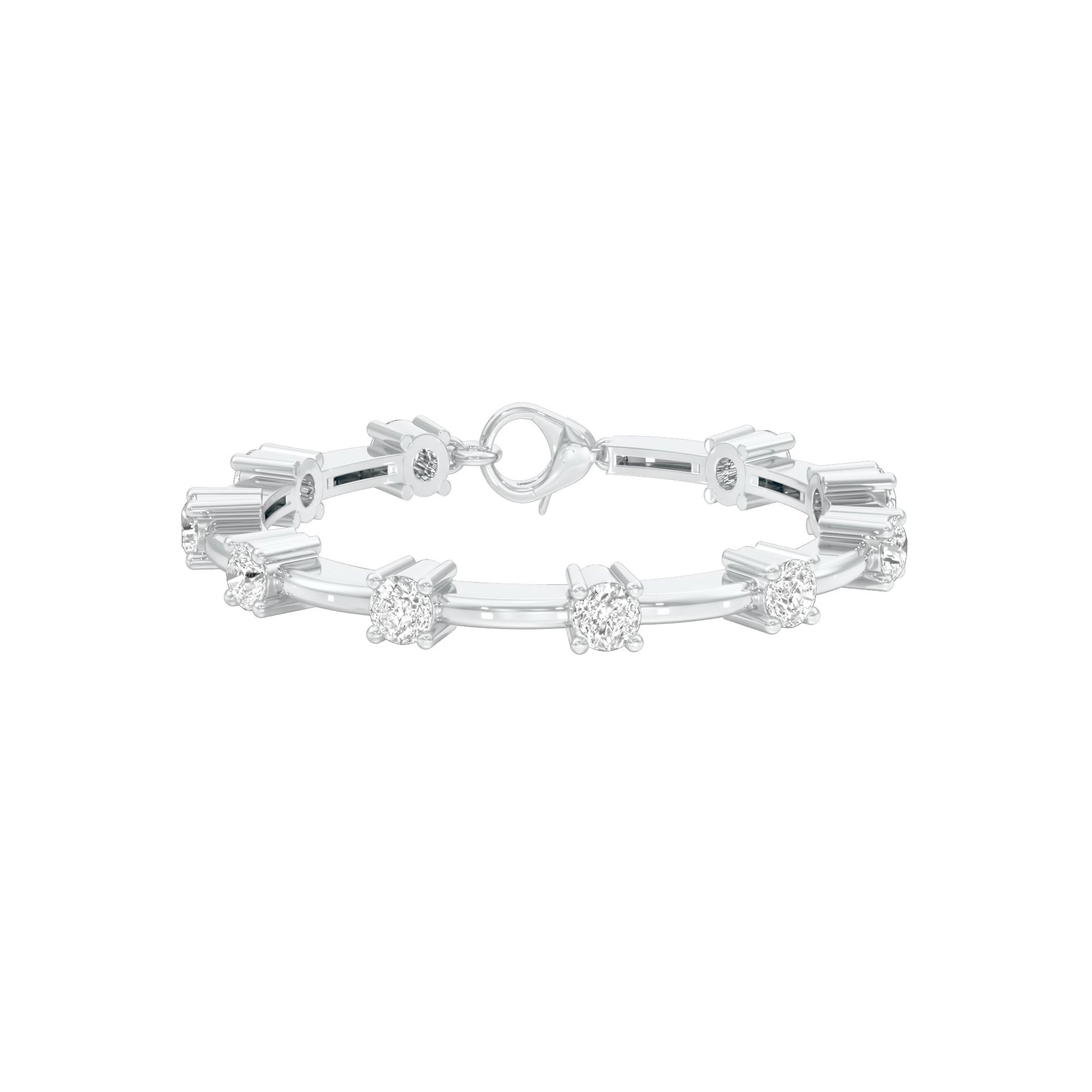 Fusion Gleam Diamond Tennis Bracelet 18 KT / White Gold
