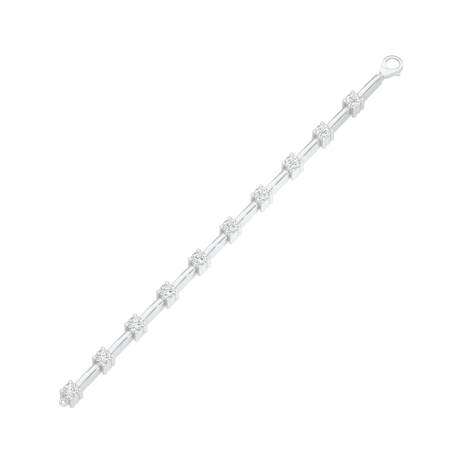 Fusion Gleam Diamond Tennis Bracelet 18 KT / White Gold