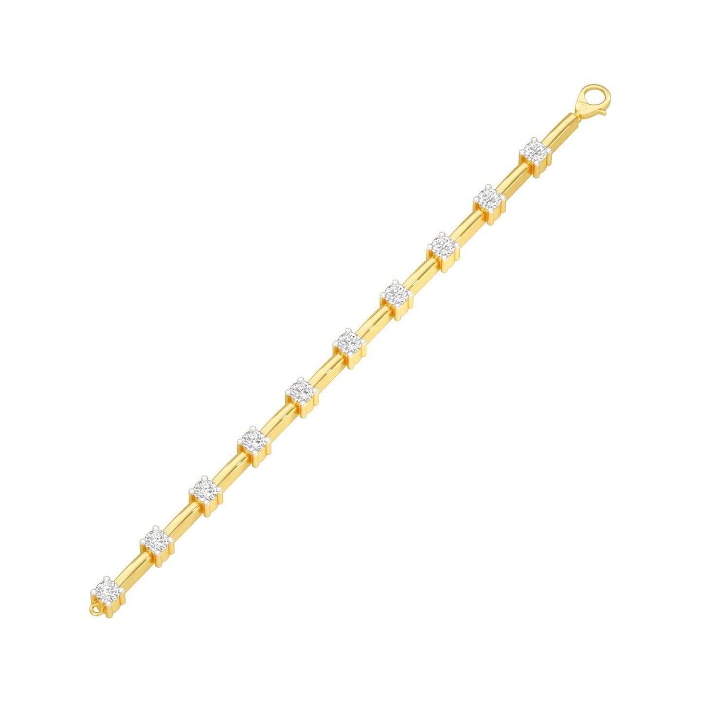 Fusion Gleam Diamond Tennis Bracelet 18 KT / Yellow Gold