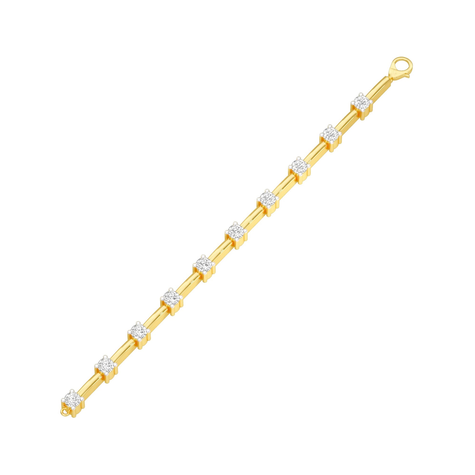 Fusion Gleam Diamond Tennis Bracelet 18 KT / Yellow Gold
